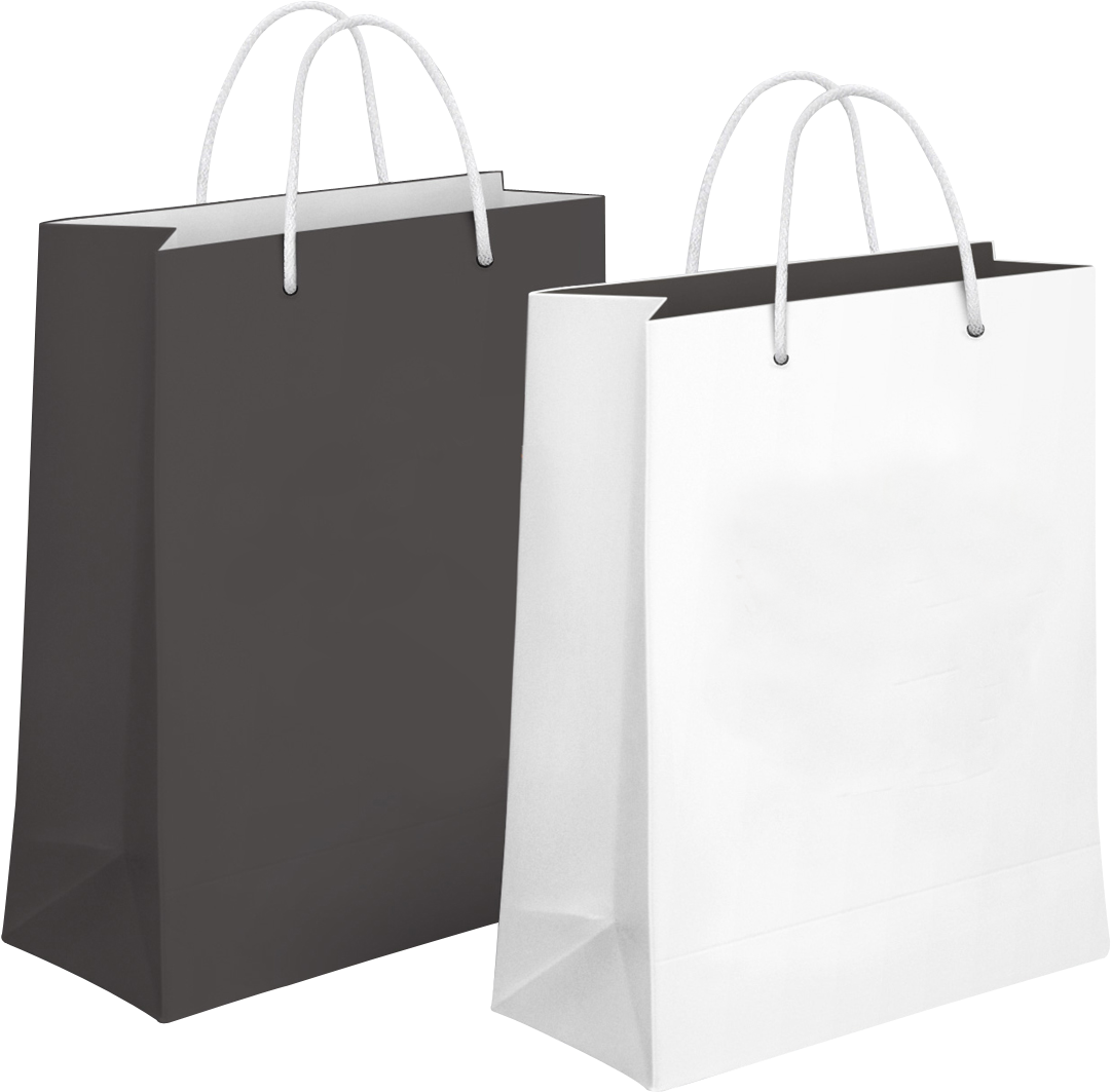 Blackand White Shopping Bags PNG image