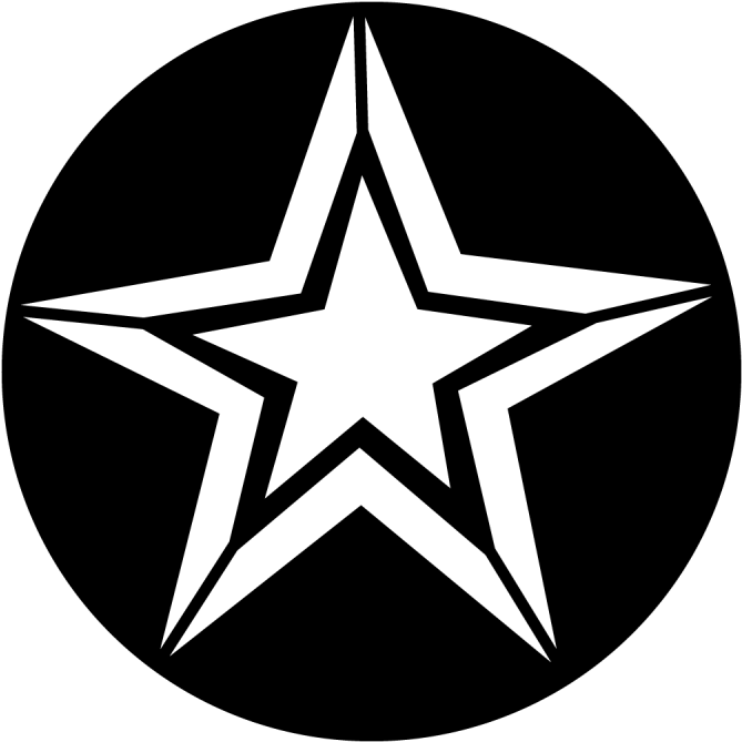 Blackand White Star Graphic PNG image