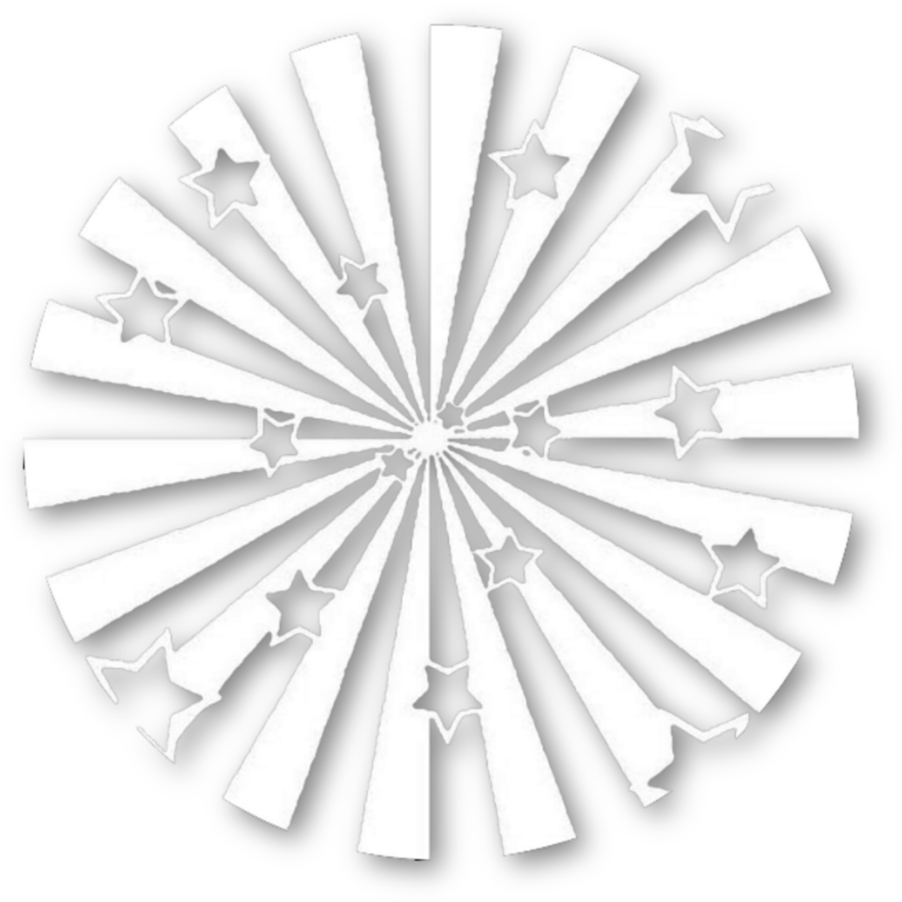 Blackand White Starburst Pattern PNG image