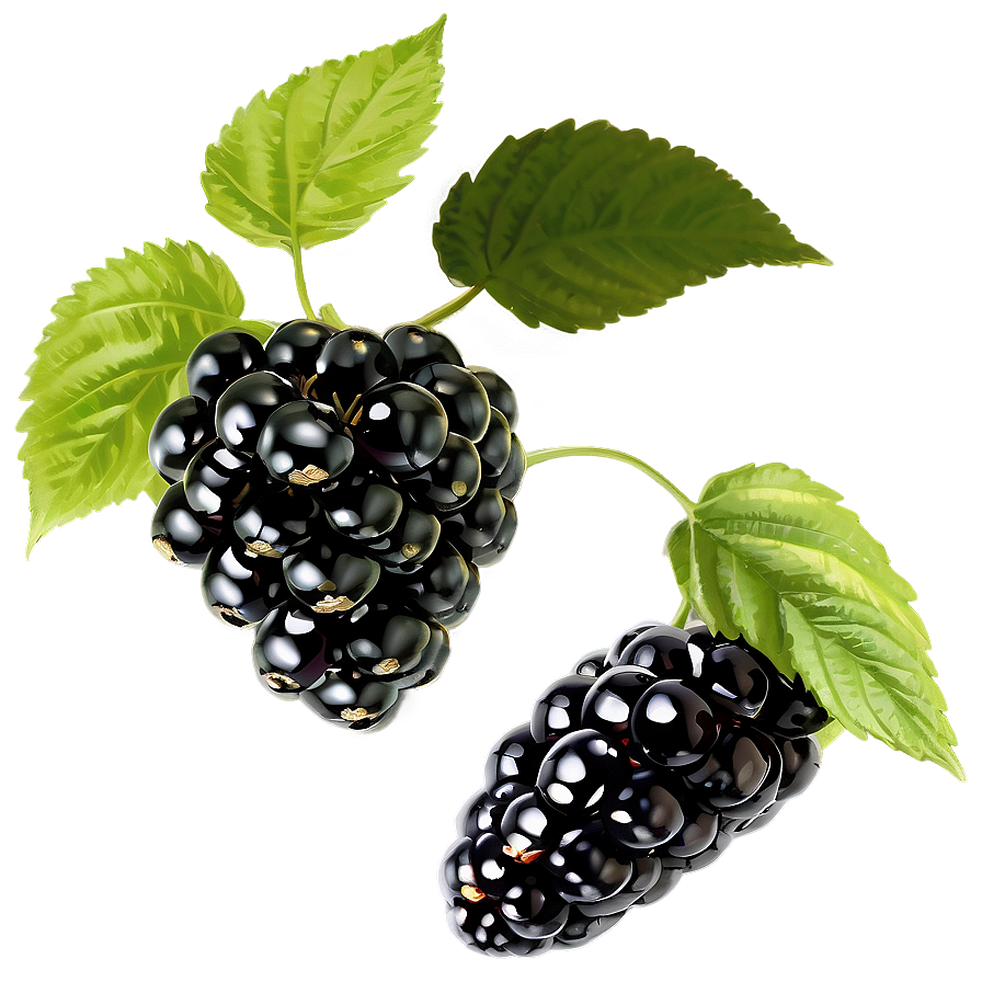 Blackberry With Leaves Png 62 PNG image