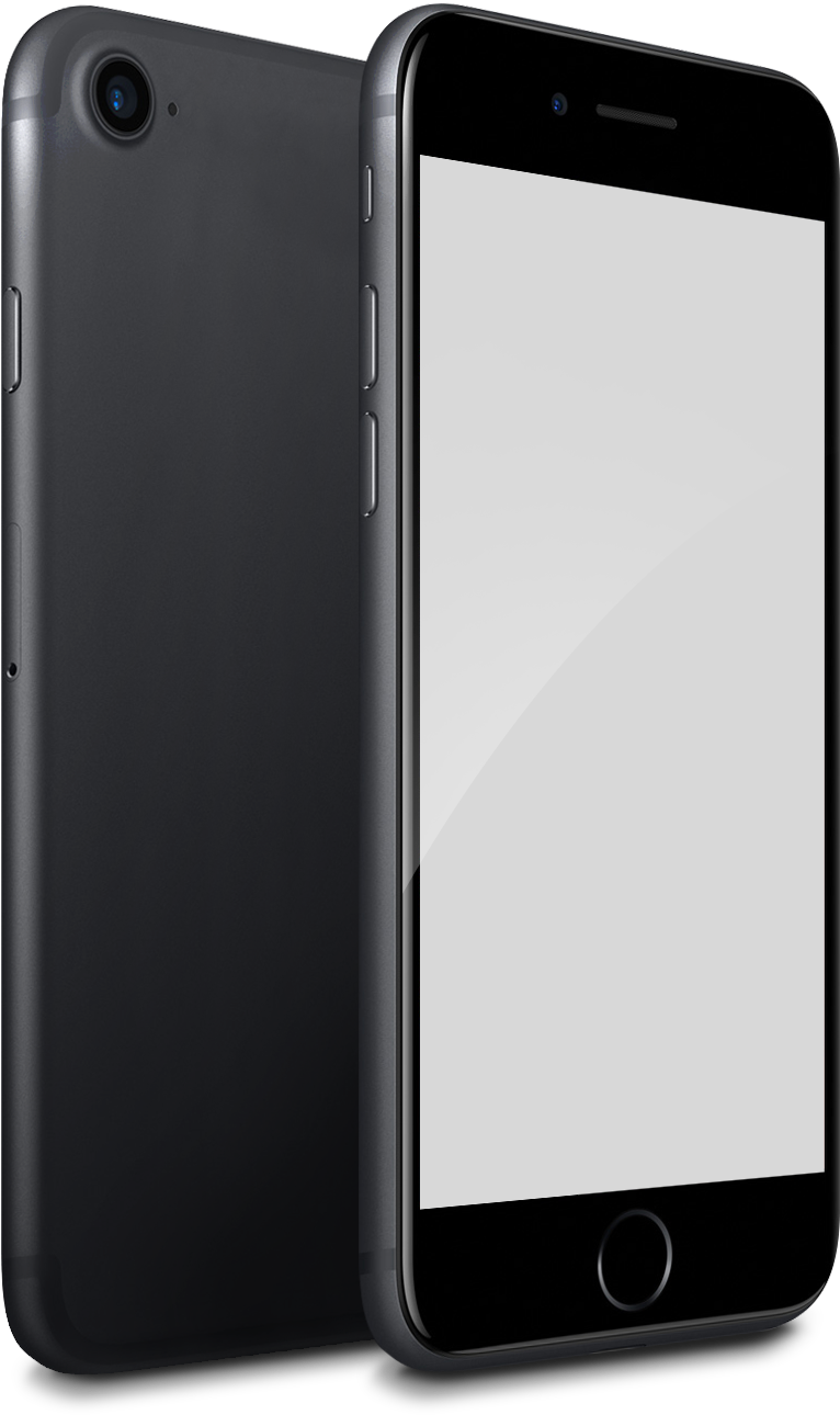 Blacki Phone Mockup Blank Screen PNG image