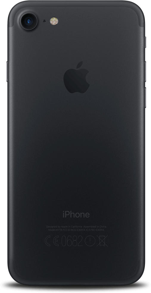 Blacki Phone Rear View PNG image