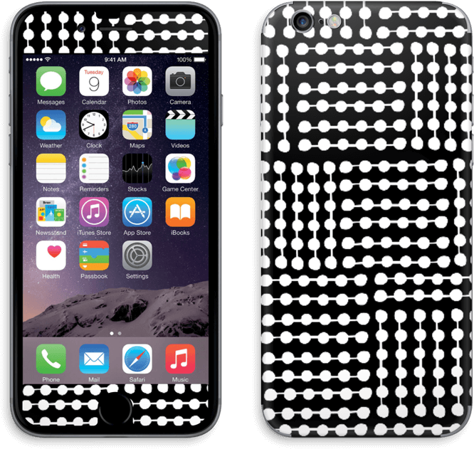 Blacki Phonewith Dotted Case PNG image