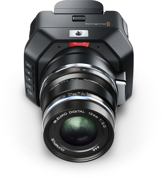 Blackmagic Cinema Camera Front View PNG image