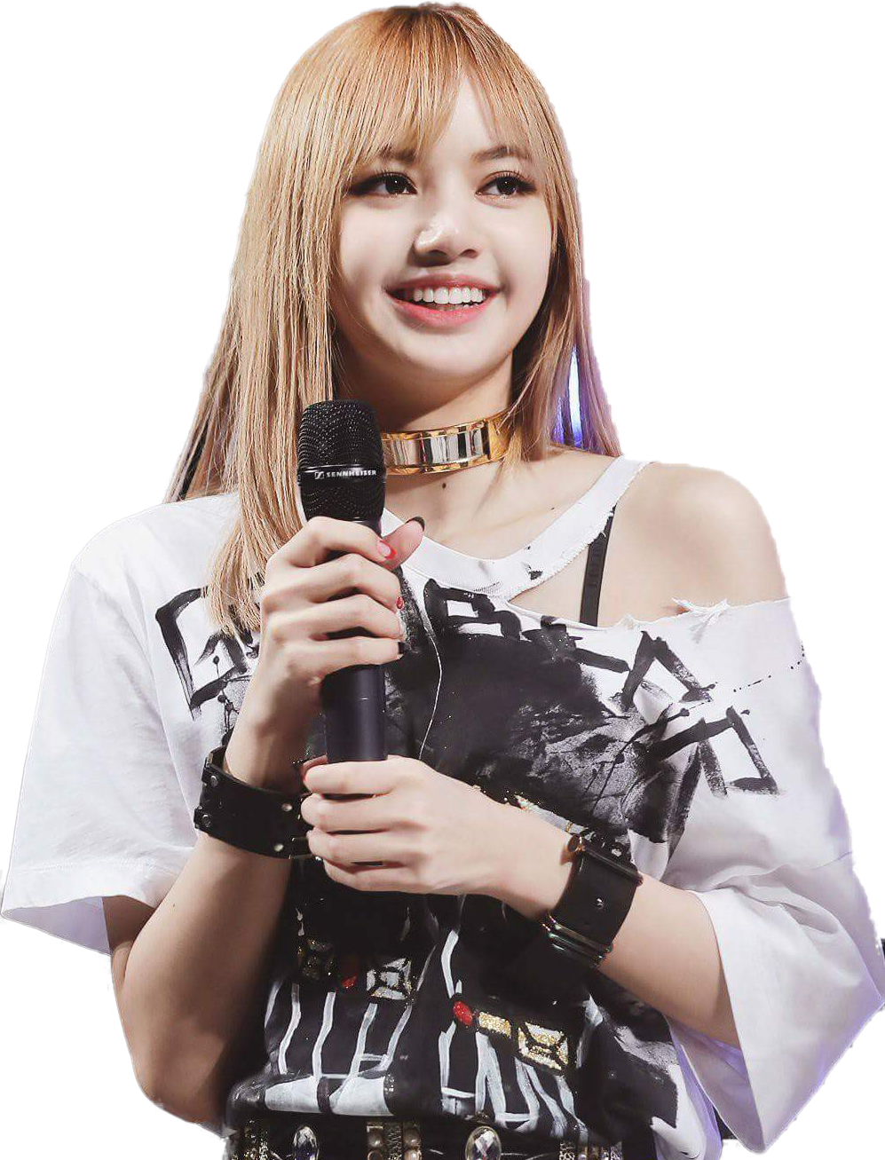 Blackpink Member With Microphone PNG image