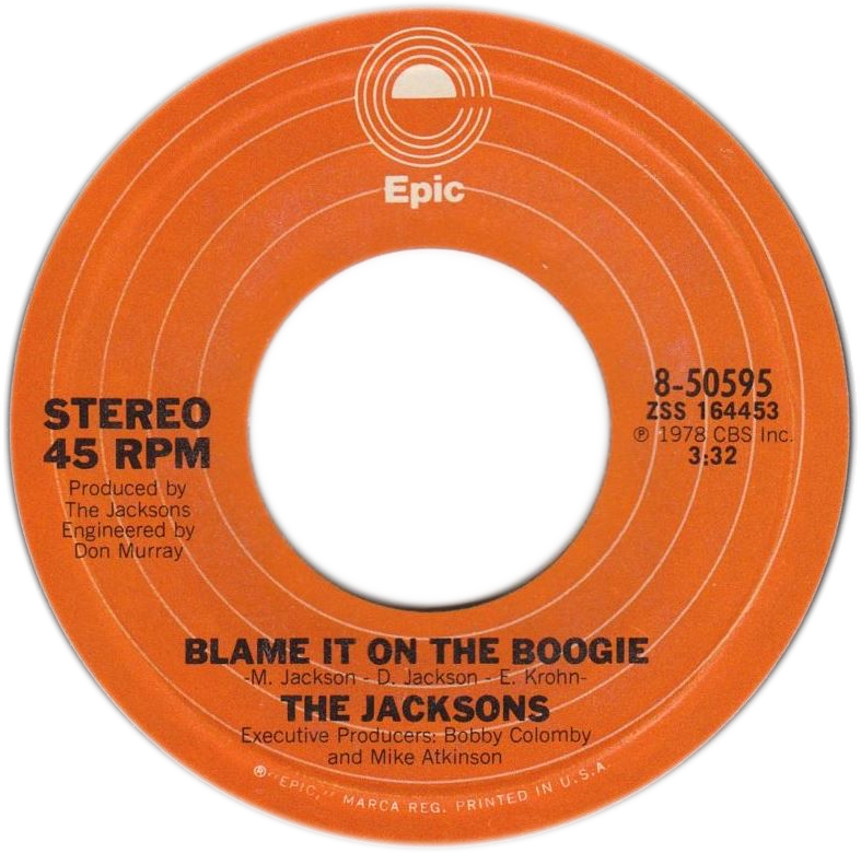 Blame It On The Boogie Vinyl Record PNG image
