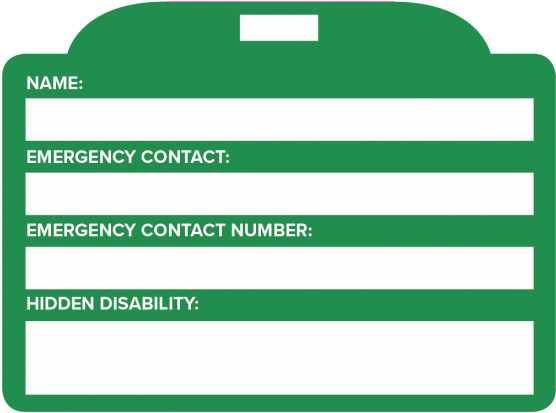 Blank Emergency I D Card Template PNG image