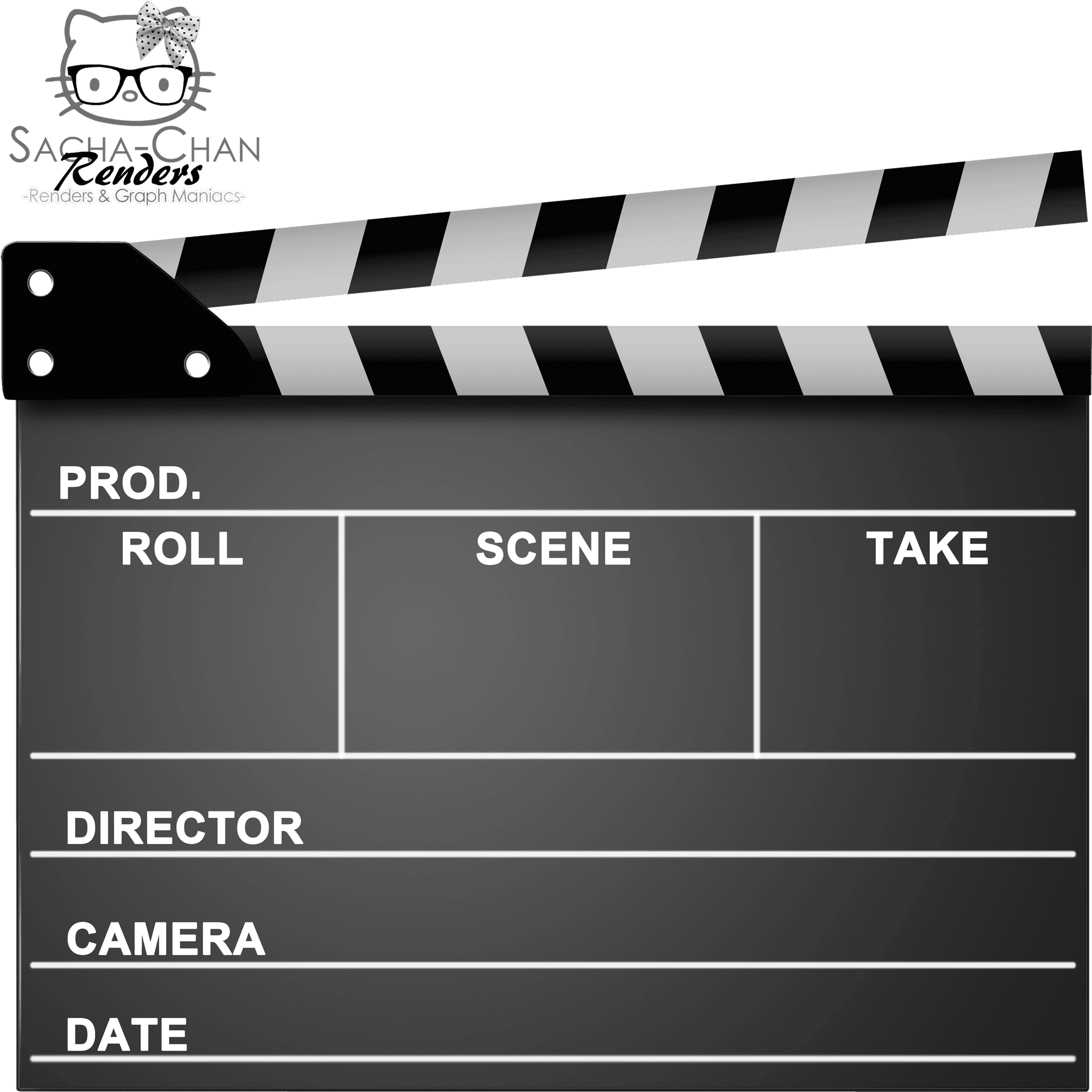 Blank Film Clapperboard Graphic PNG image