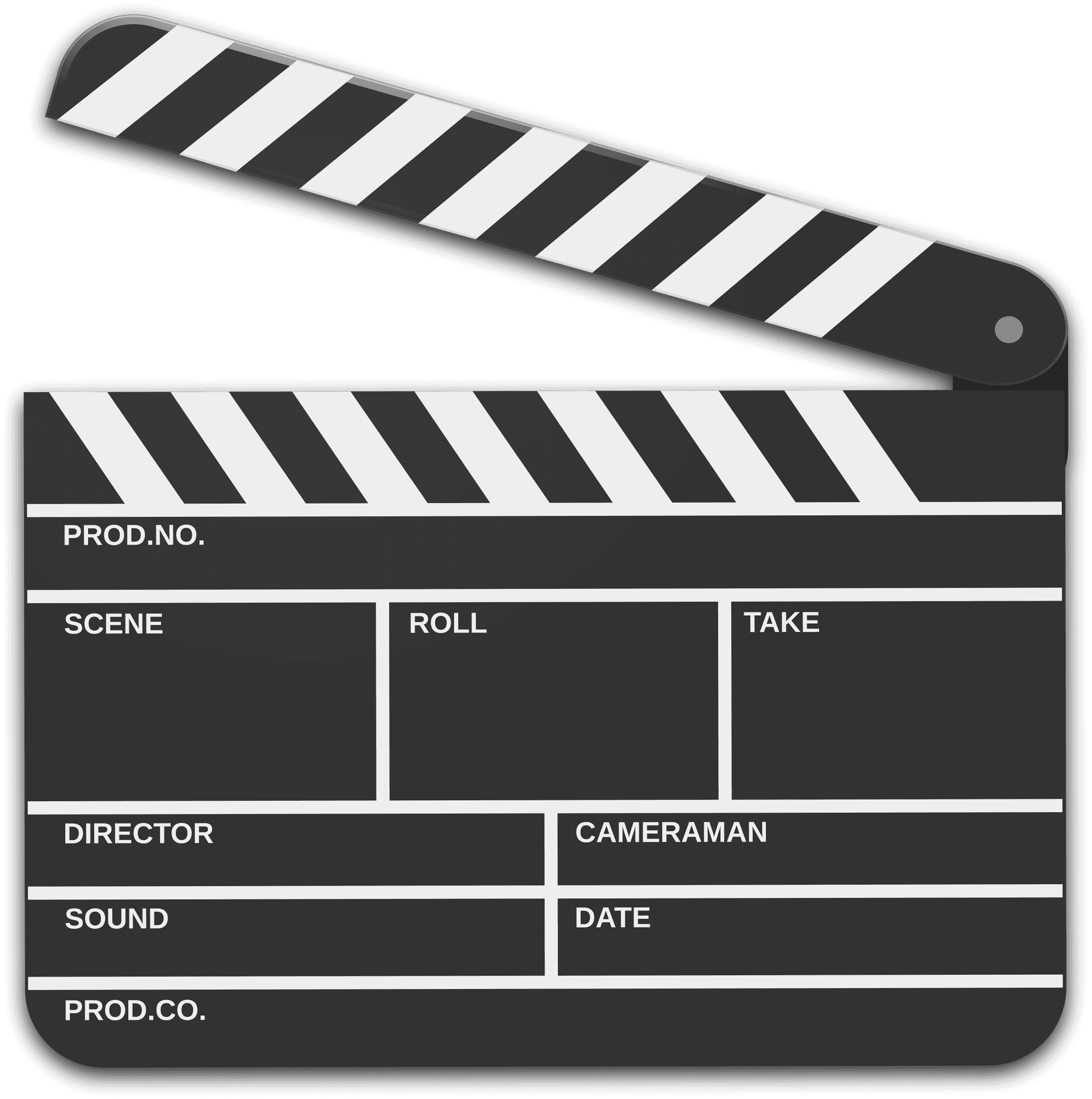 Blank Film Clapperboard PNG image