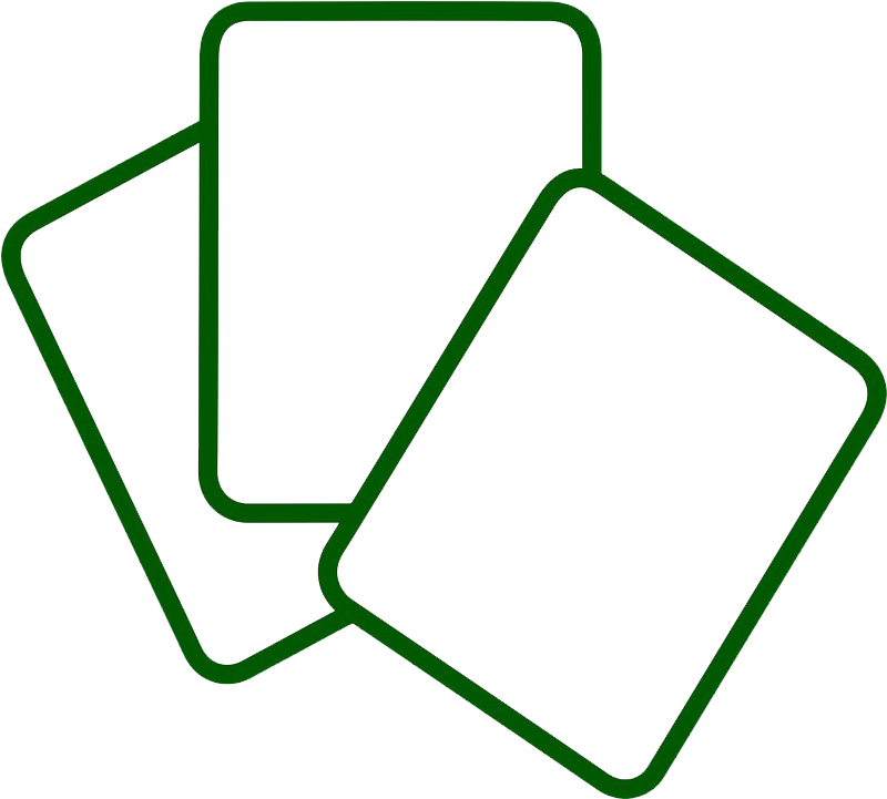 Blank Green Playing Cards PNG image