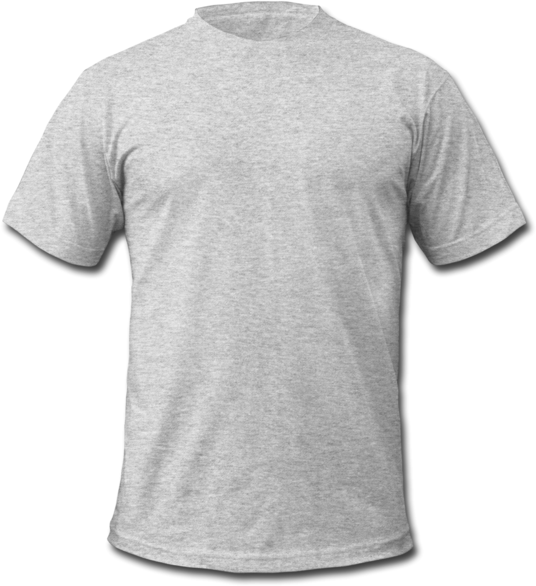 Blank Grey T Shirt Template PNG image