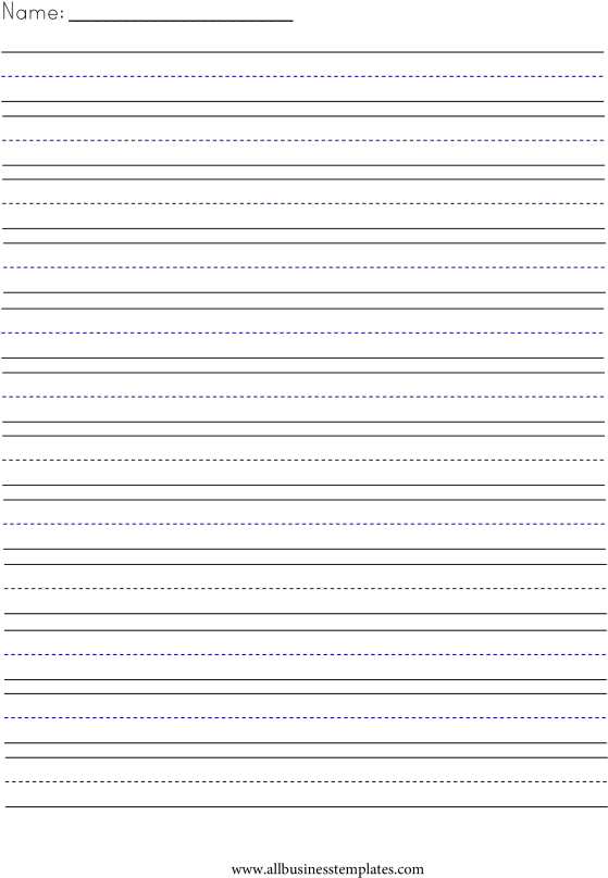 Blank Lined Notebook Paper Template PNG image