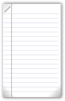 Blank Lined Notebook Paper PNG image