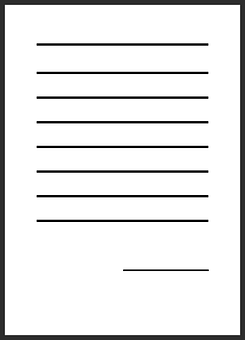 Blank Lined Paper Template PNG image