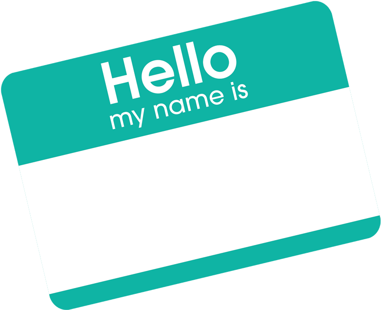 Blank Name Tag Template PNG image