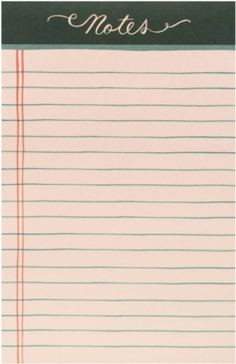 Blank Notebook Paperwith Notes Header PNG image