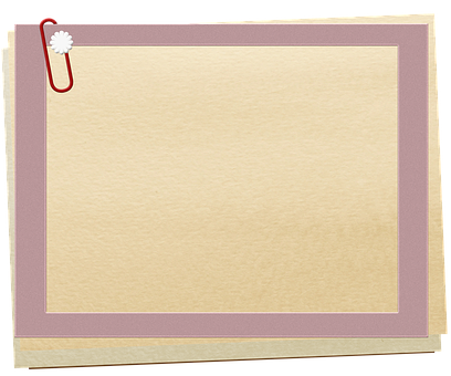 Blank Scrapbook Pagewith Clip PNG image