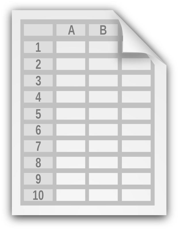 Blank Spreadsheet Icon PNG image