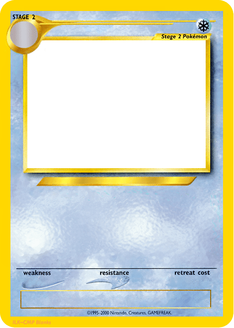 Blank Stage2 Pokemon Card Template PNG image