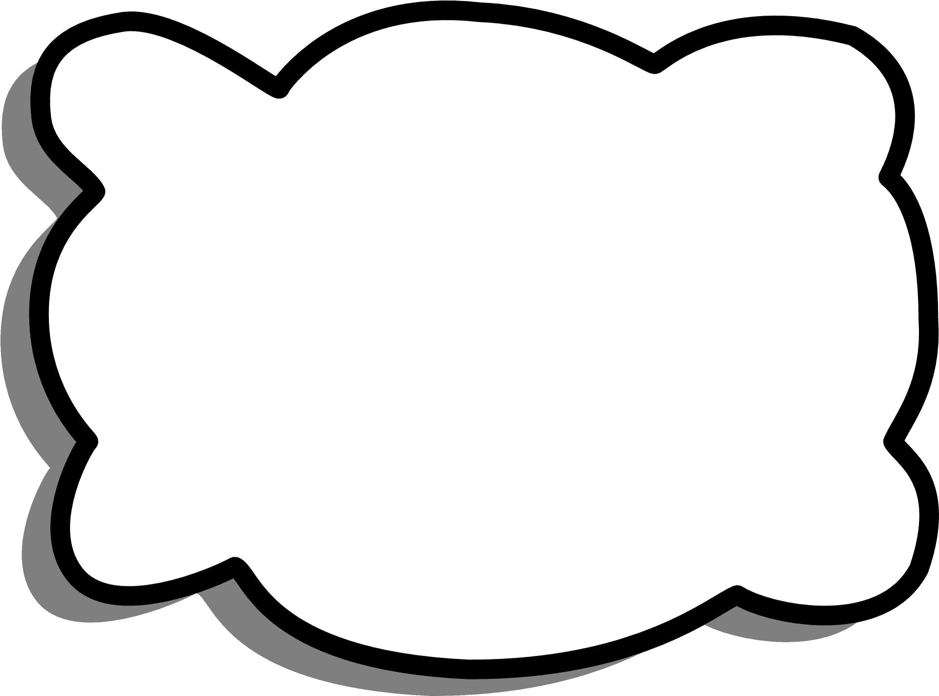 Blank Thinking Bubble Outline PNG image