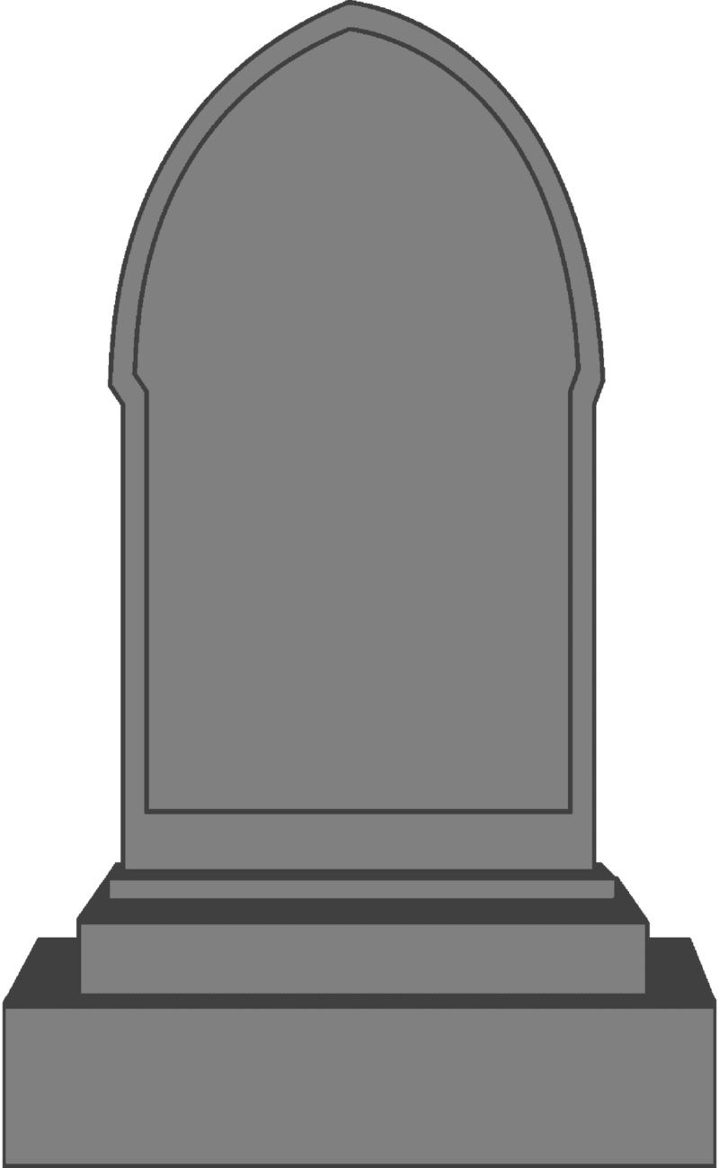 Blank Tombstone Vector Illustration PNG image