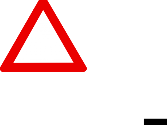 Blank Triangular Road Sign PNG image