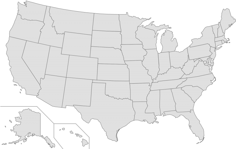 Blank U S A Map Outline PNG image