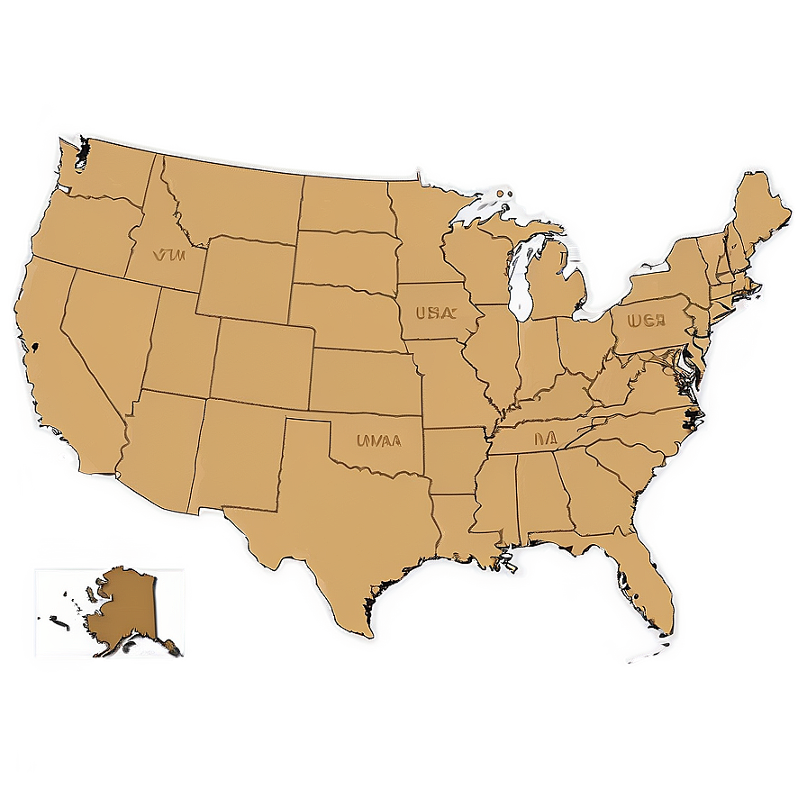 Blank Usa States Map Png Dwi74 PNG image