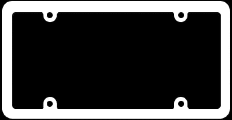 Blank Vehicle License Plate PNG image
