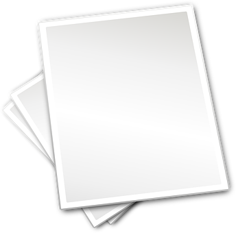 Blank White Paper Sheets PNG image