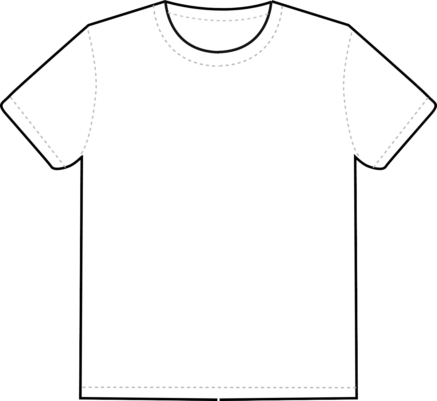 Blank White T Shirt Template PNG image