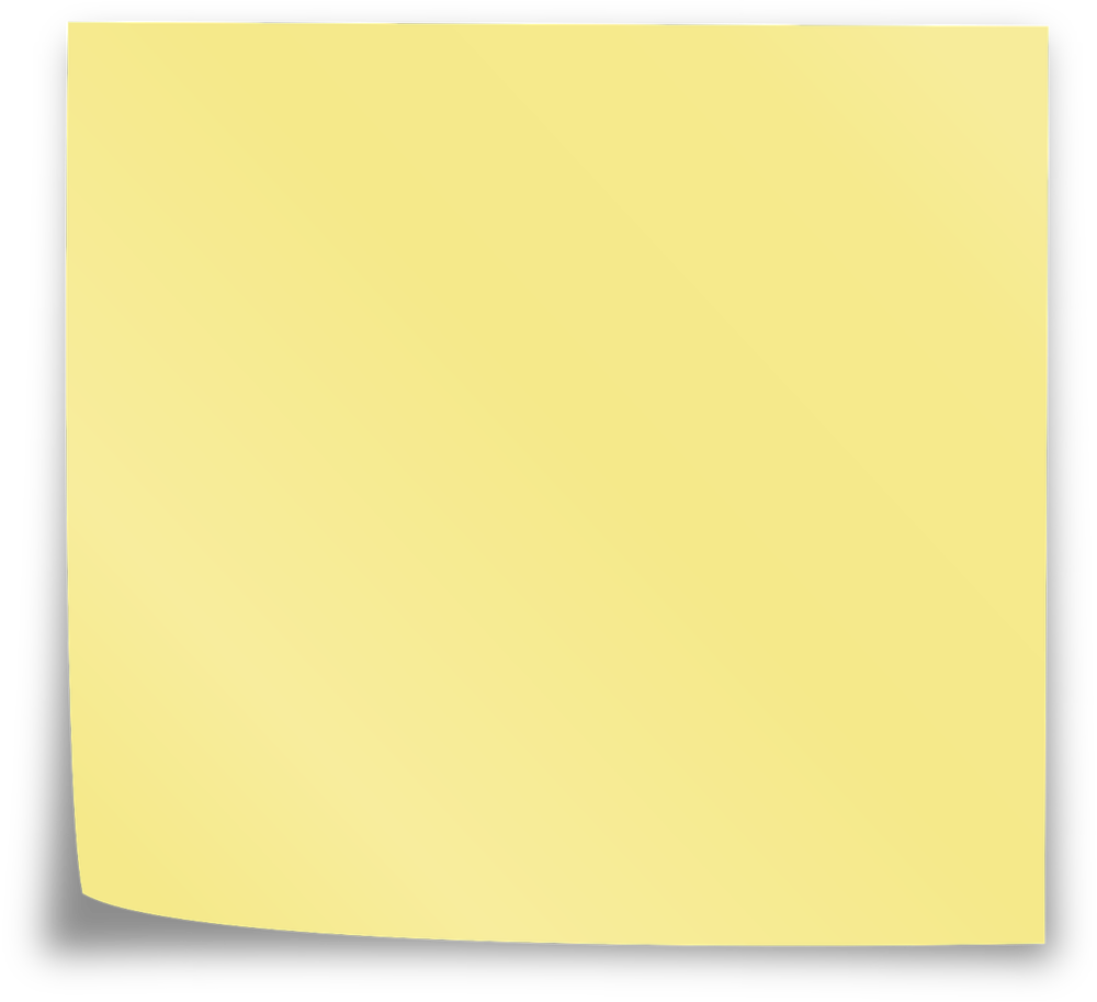 Blank Yellow Postit Note PNG image