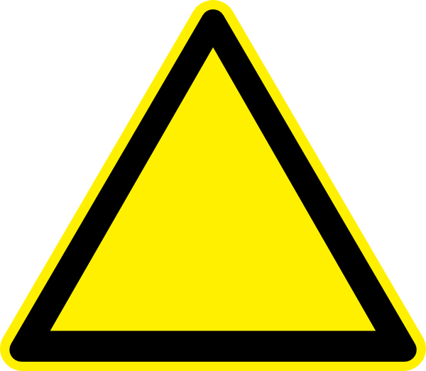 Blank Yellow Triangle Sign PNG image