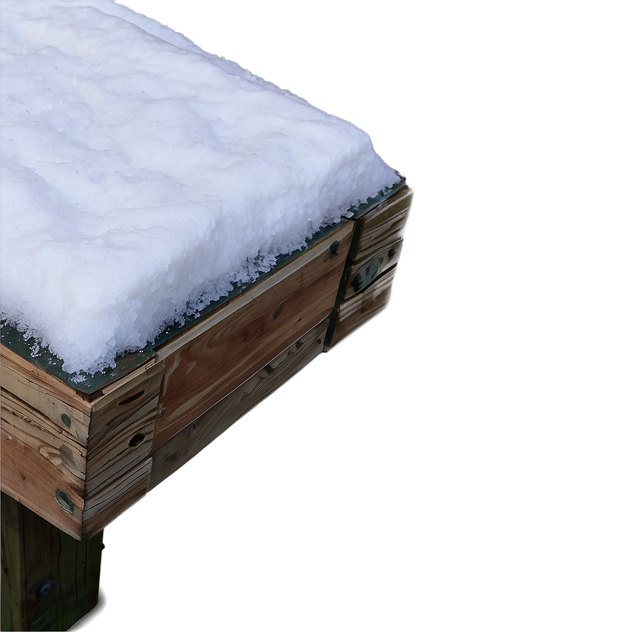 Blanket Of Snow Park Bench Png Lnx61 PNG image