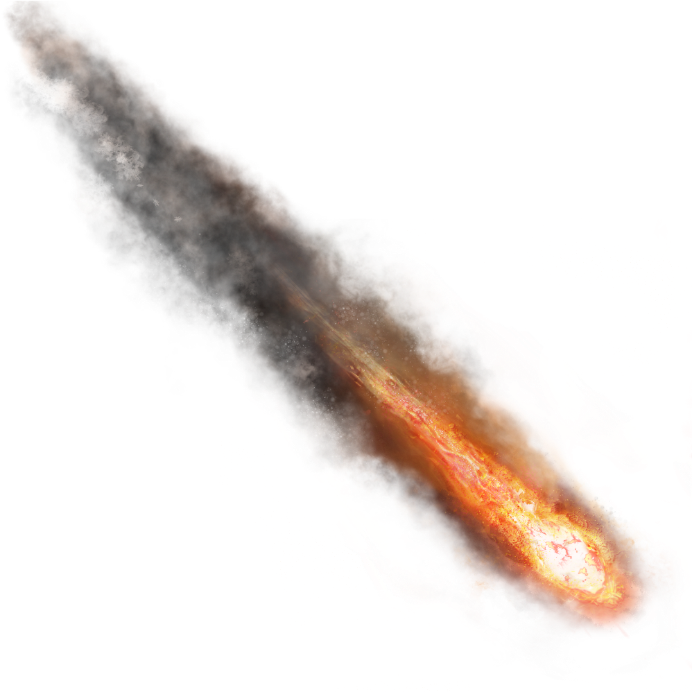 Blazing Comet Illustration PNG image