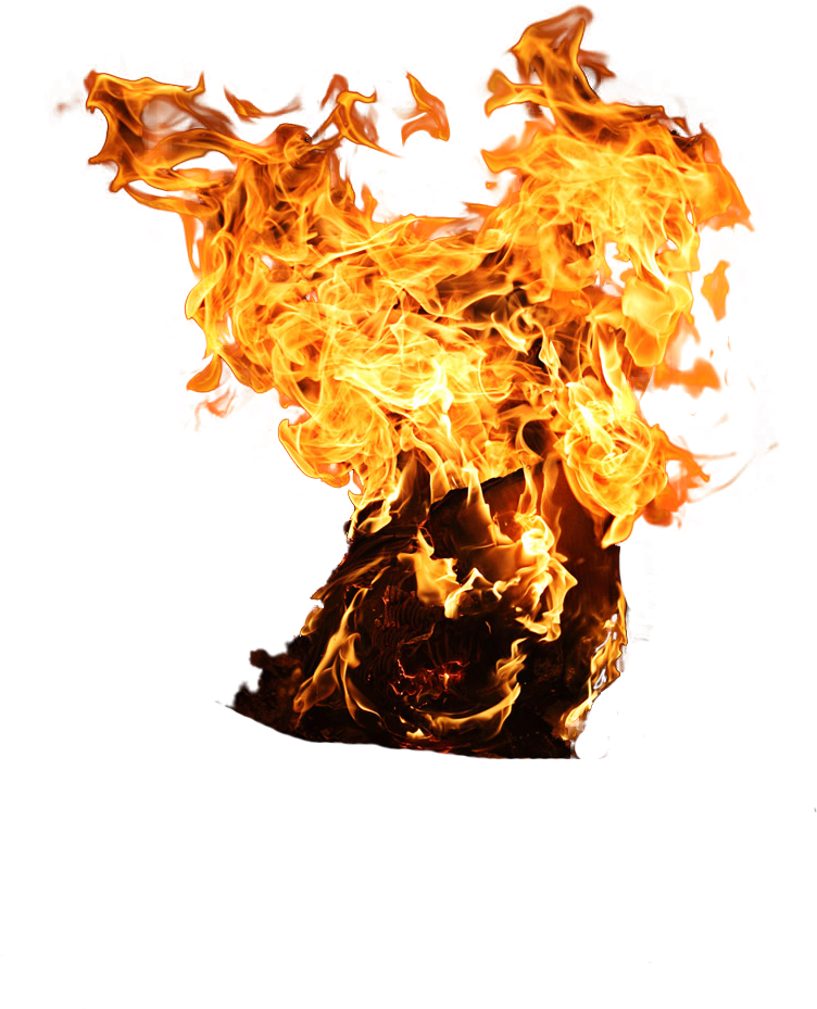 Blazing_ Flame_ Silhouette PNG image