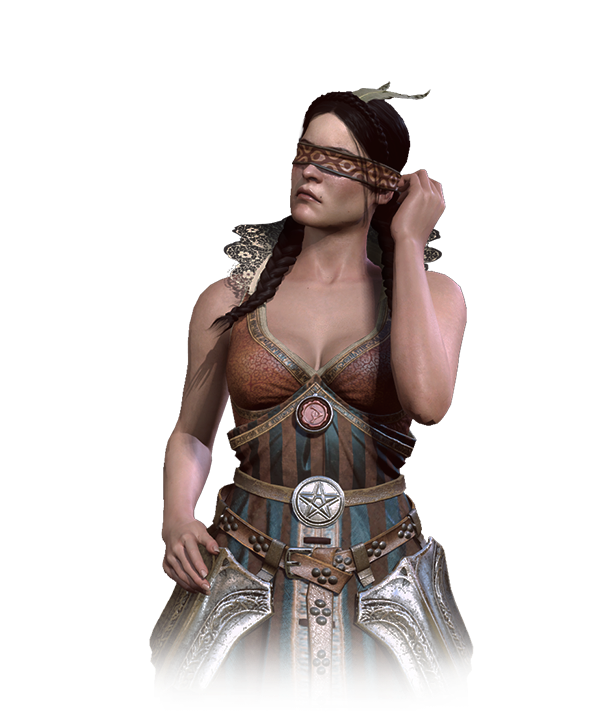 Blindfolded Fantasy Sorceress PNG image