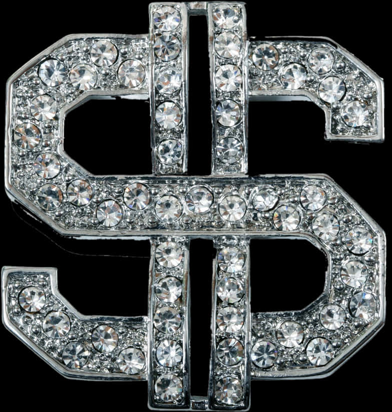 Bling Dollar Sign Jeweled PNG image