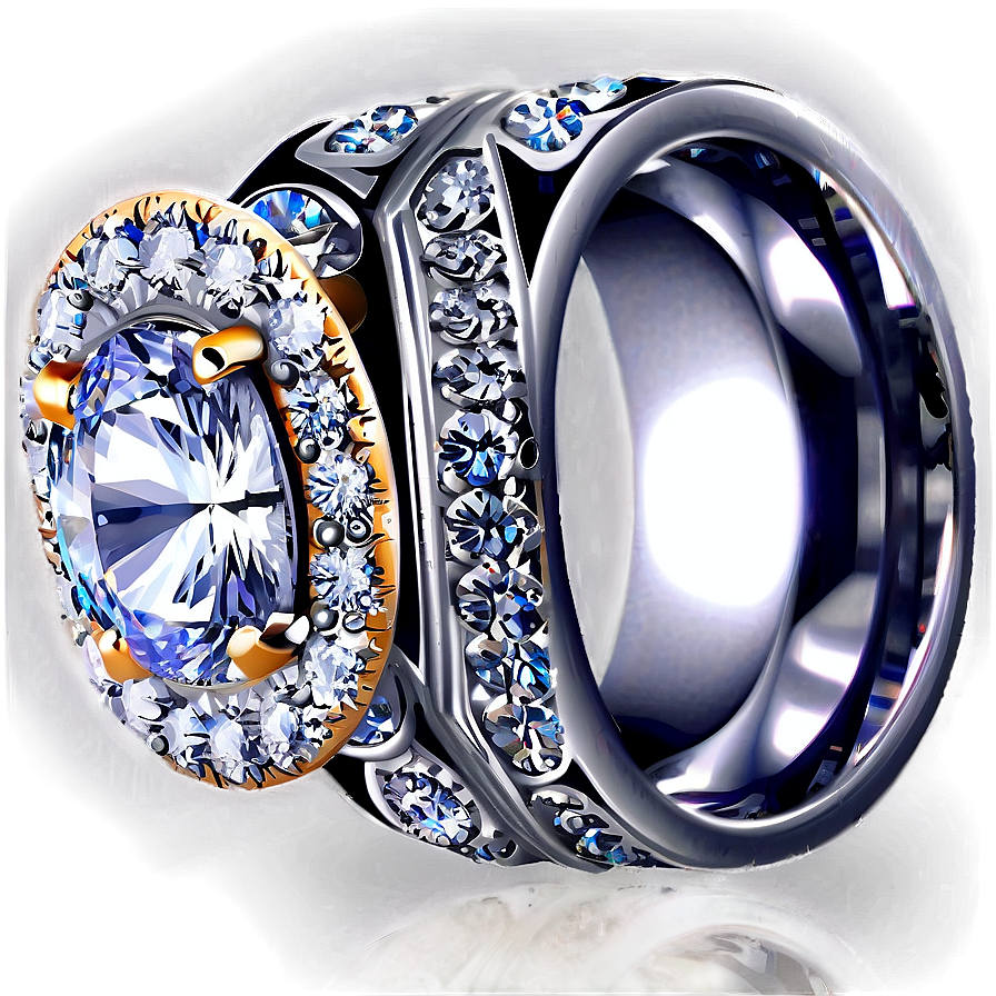 Bling Wedding Rings Png Vml PNG image