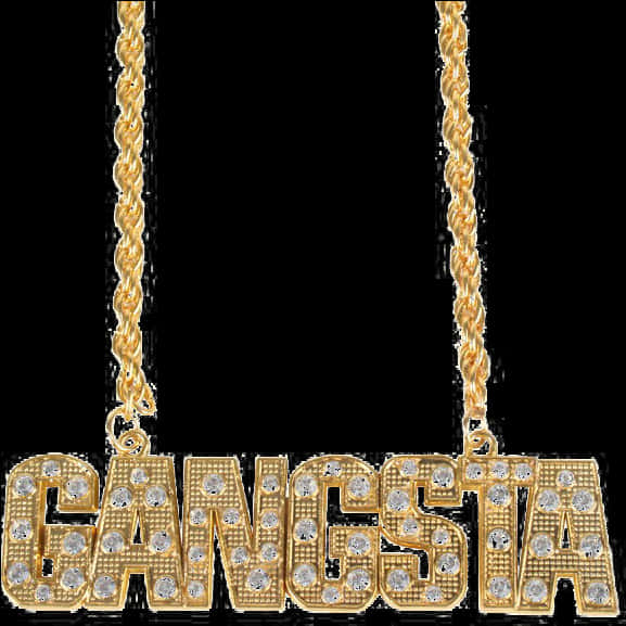 Blinged Out Gangsta Necklace PNG image
