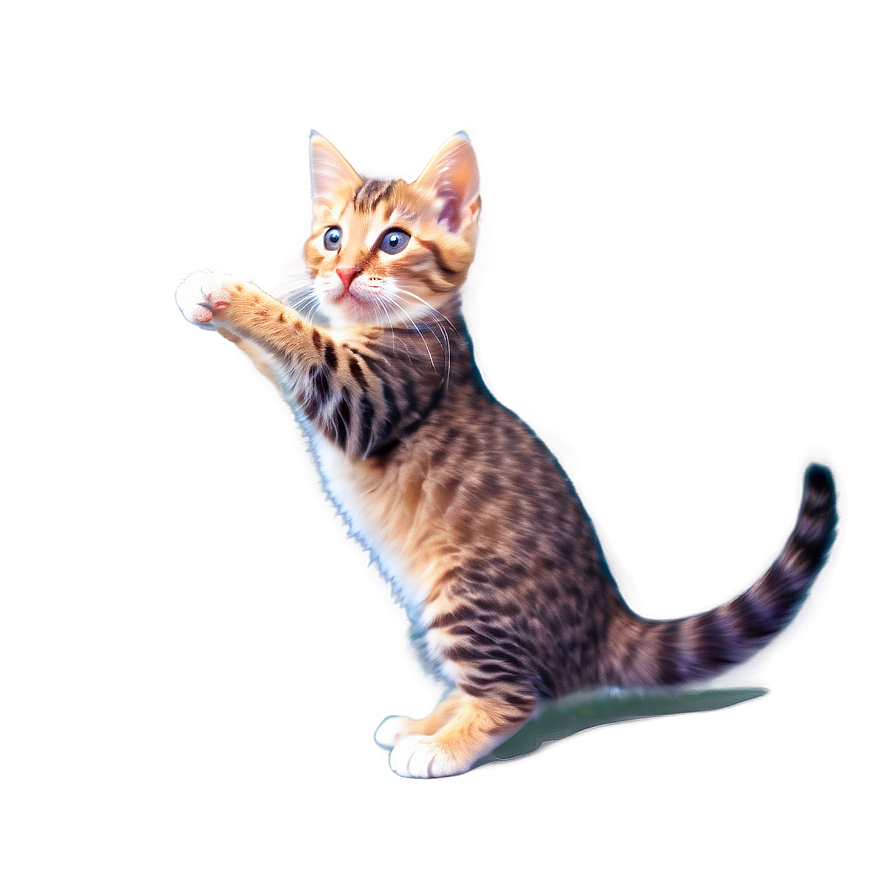 Blissful Kitten Stretch Png 06242024 PNG image