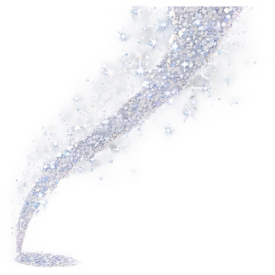 Blissful White Glitter Cascade Png Hcd81 PNG image