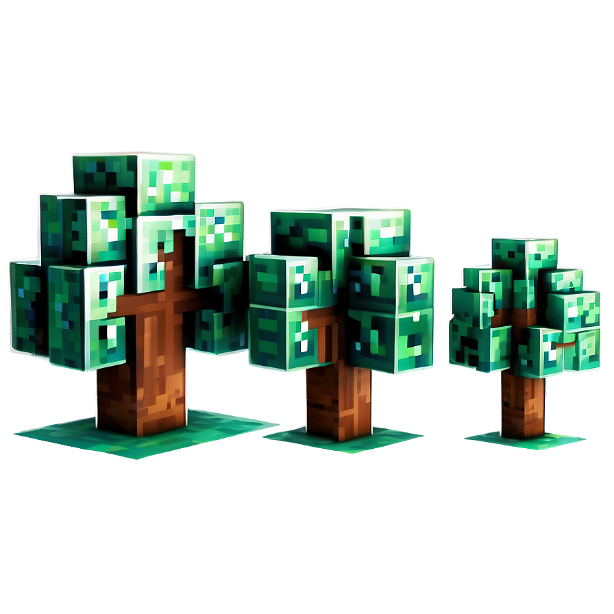 Blocky Tree From Minecraft Png 06122024 PNG image