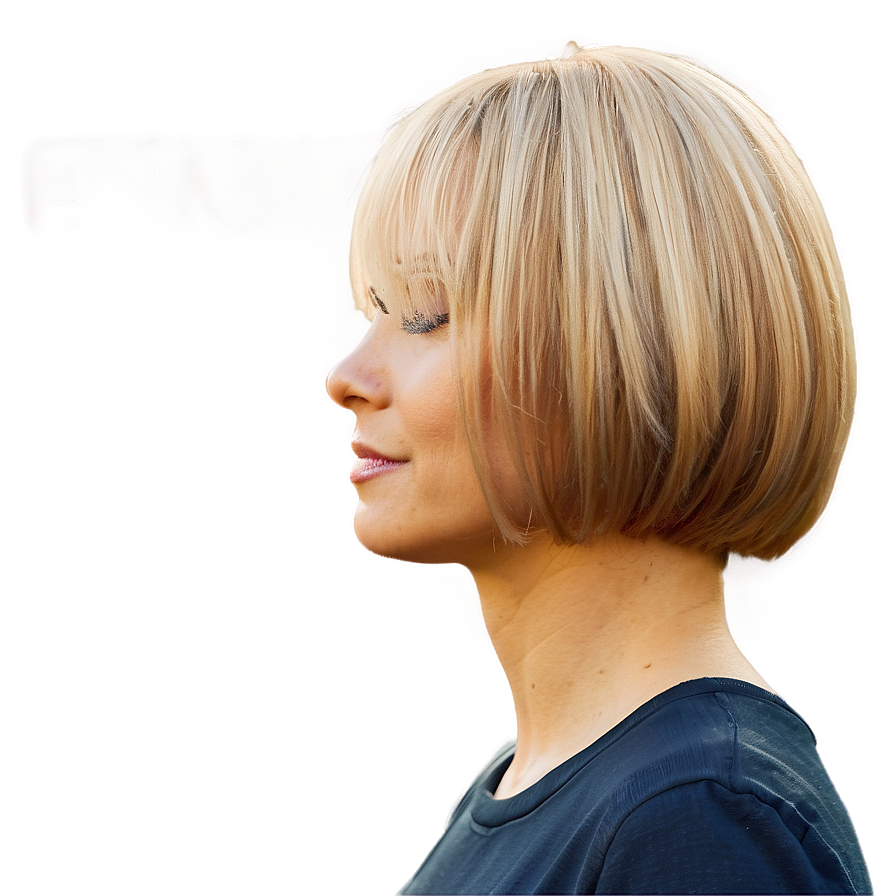 Blond Hair Bob Cut Png 77 PNG image