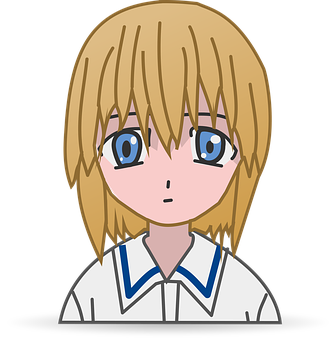 Blonde Anime Character Avatar PNG image