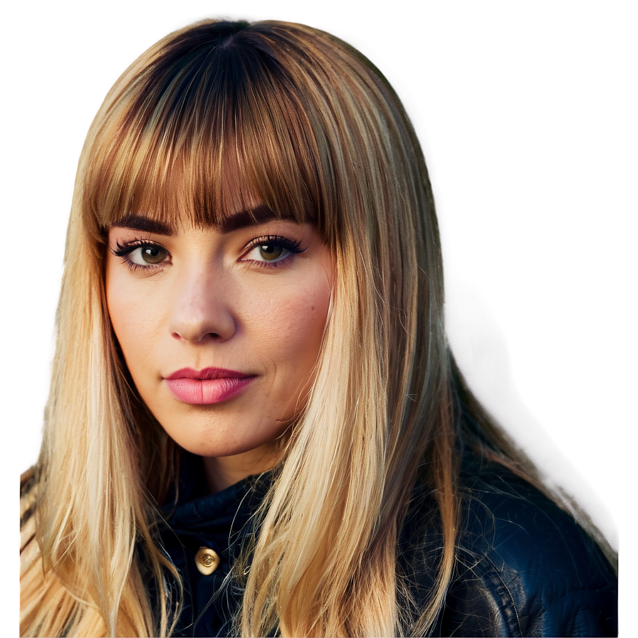 Blonde Bangs Fashion Png 06282024 PNG image