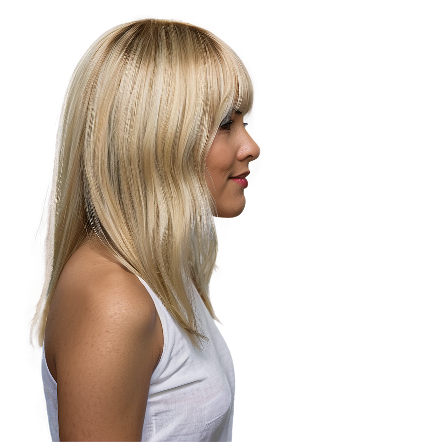 Blonde Bangs For Long Hair Png 06282024 PNG image