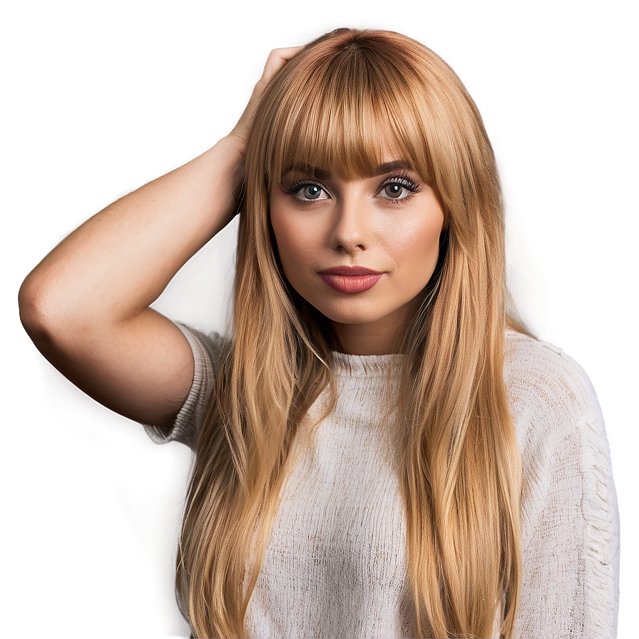 Blonde Bangs For Long Hair Png Xsj47 PNG image