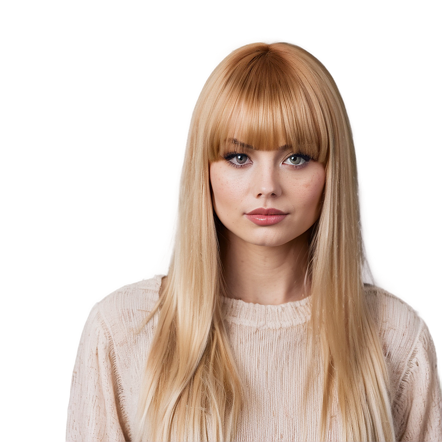 Blonde Bangs For Square Face Png 06282024 PNG image