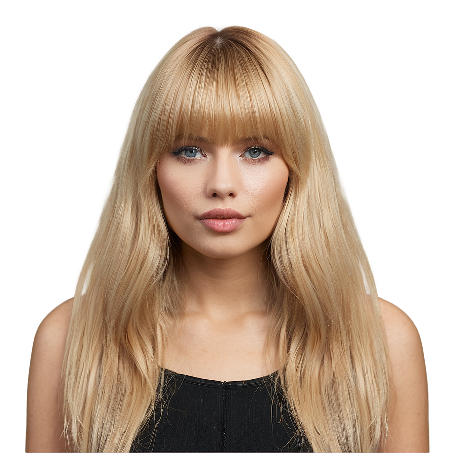 Blonde Bangs For Square Face Png 06282024 PNG image